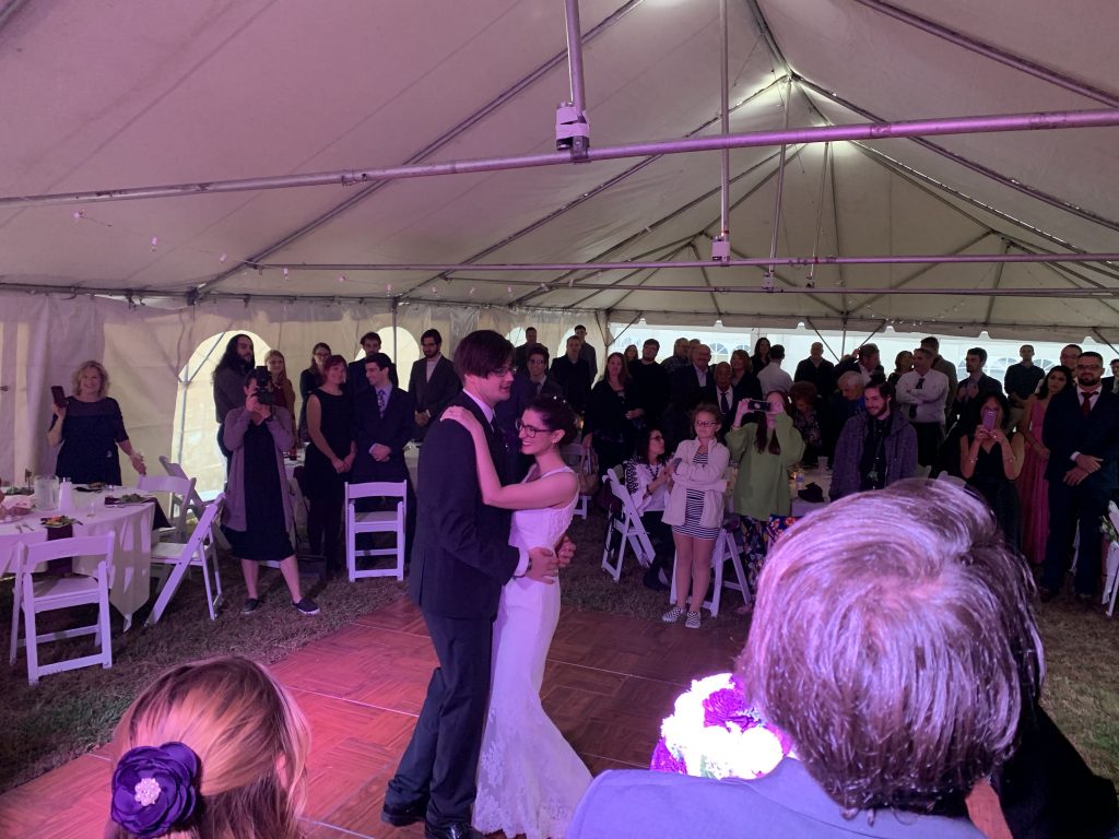 Bride and Groom dancing to the first dance